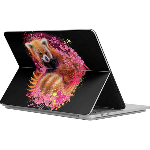 Red Panda with Flowers by Sheena Pike Surface Laptop Studio Skin